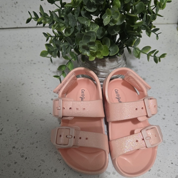 Cat & Jack Other - Cat & Jack Peach Glitter Kids Sandals
